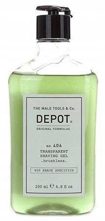 Depot No. 406 transparent shaving gel, transparentny żel do golenia 200ml