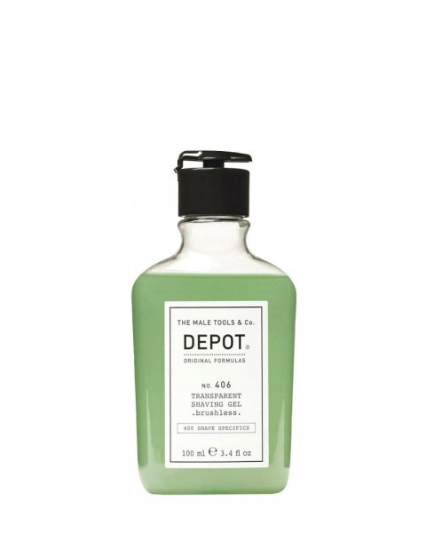 Depot No. 406 transparent shaving gel, transparentny żel do golenia 100ml