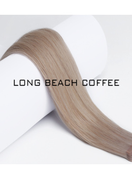 MOUNIR WŁOSY PRZEDŁUŻANE NATURALNE 60CM NA TAŚMĘ - KOLOR LONG BEACH COFFEE