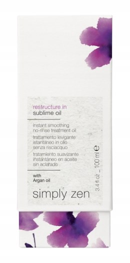 Simply Zen Restructure In Sublime Oil, Błyskawicznie wygładzający olejek bez spłukiwania, 100 ml