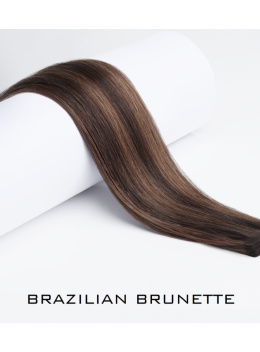 MOUNIR WŁOSY PRZEDŁUŻANE NATURALNE 60CM NA TAŚMĘ - KOLOR BRAZILIAN BRUNETTE