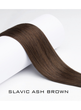 MOUNIR WŁOSY PRZEDŁUŻANE NATURALNE 60CM NA TAŚMĘ - KOLOR SLAVIC ASH BROWN